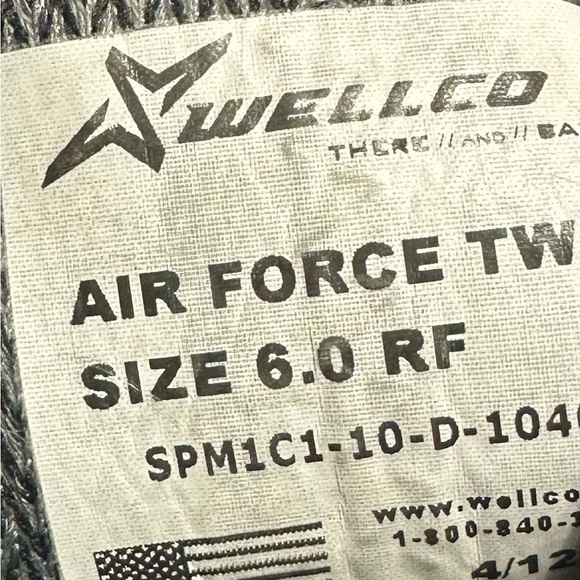 WELLCO AIR F Men’s  Tactical Boots - Gray size 6 pre owned  Exellent condition. main image 5